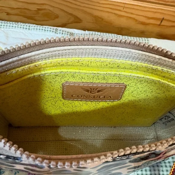 Consuela Leopard Crossbody Bag with Pink and Tan Strap - Picture 11 of 16